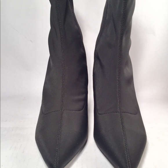 Misguided black pointed toe sock boots - Picture 2 of 5